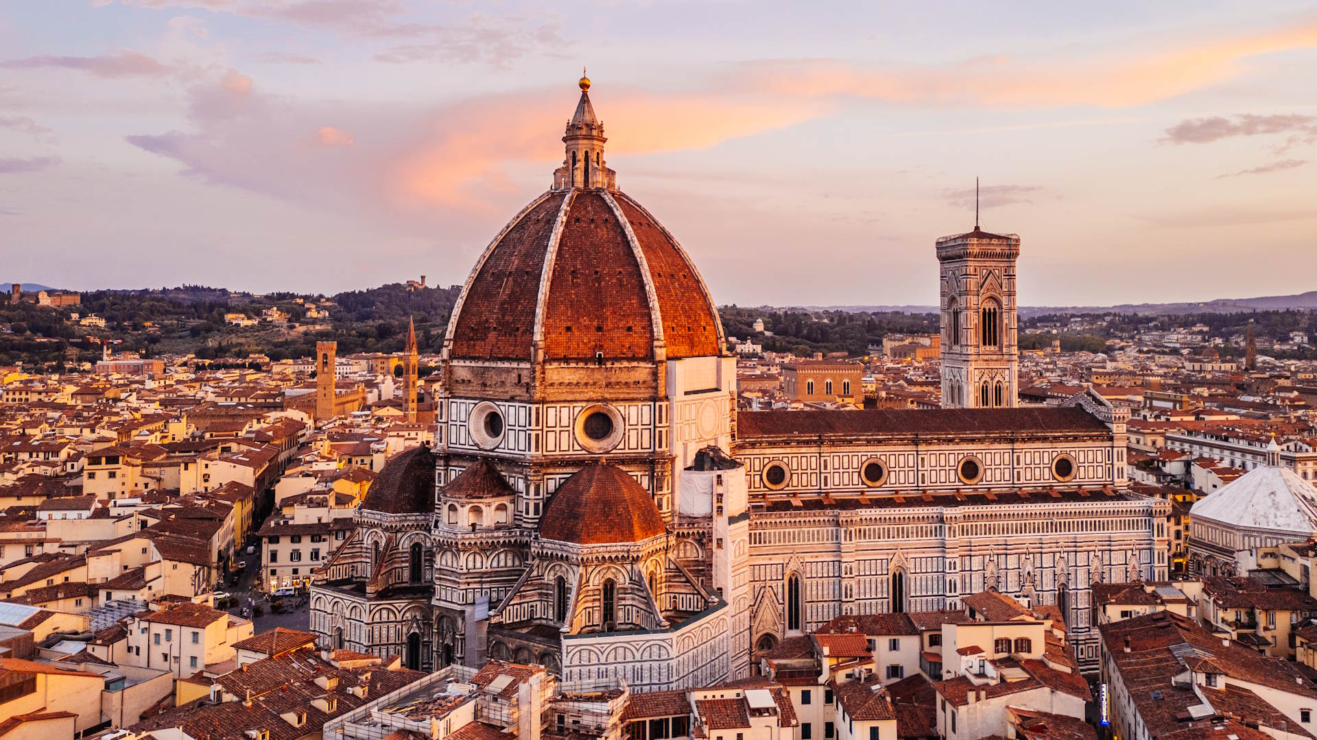 Catedral de Florencia y el Campanario de Giotto, Toscana, Italia